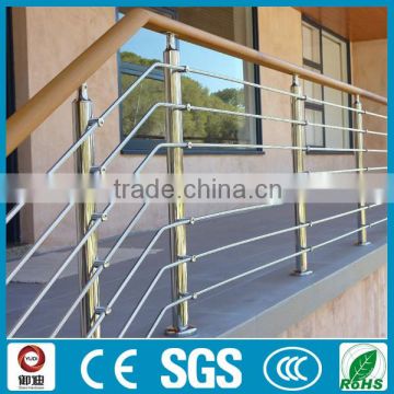 front porch handrails with steel wire balustrades
