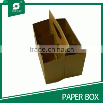 2015 BROWN COLOR 6 PACK BOTTLE PACKAGING BOX
