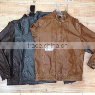 2014 men hot sale PU jacket/coat stock