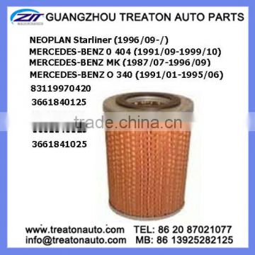 AIR FILTER 83119970420 3661840125 3661840525 3661840825 3661841025 FOR NEOPLAN STARLINER 96- BENZ 0 404 91-99 MK 87-96 0 340 91-