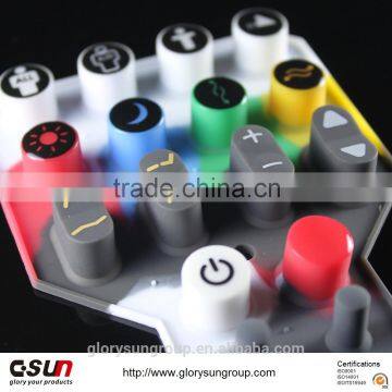 High Quality RoHS complied and epoxy coated rubber keypad