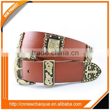 Top Quality Western style full grain leathe belt for Man