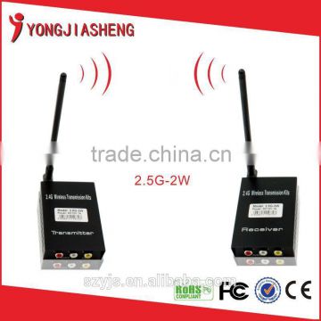High Quality 300m 2.4 G 2w Wireless AV Audio Video sender Transmitter Receiver
