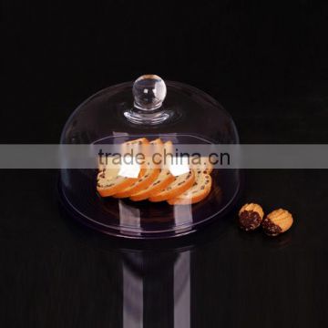 high quality 2ps glass cake dome set glass food dome cover