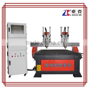 Vacuum system, two 5.5KW spindle Economic best cnc wood carving machine for furniture 1325