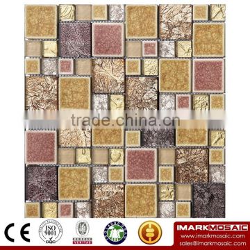 IMARK Crystal Mosaic with Burst Of Crystal Ceramic Mosaic Tiles,Gold Foil Mosaic Tiles and Electroplated Mosaic Tiles(IXGM8-036)