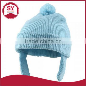 Toddler Cute Beanie Hat with Ear Flaps/top ball