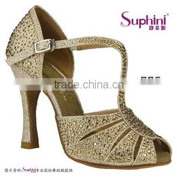popular small open toe gold sexy high heel ladies latin tango dance shoes