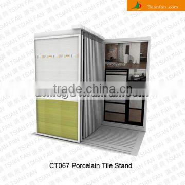 modern showroom display design for granite tiles/ceramic tiles showroom display rack stand CT067
