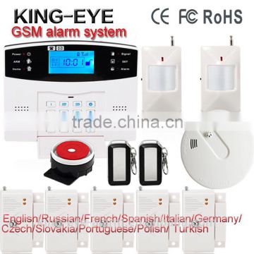 99 wireless defense zones support Russian/French/Spanish/Germany language alarm siren 120db security