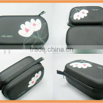 GC- New muti color PU leather silk-screen hardshell EVA cosmetic bag