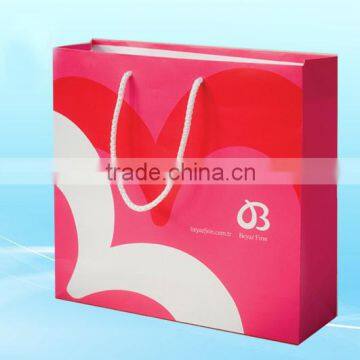 Red craft paper bag for shopping