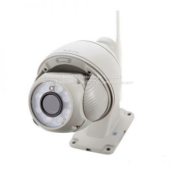Sricam SP008  OEM/ODM HD 720P PTZ Outdoor Wireless Wifi Waterproof Dome IP Camera with IR-CUT Tech and SD Card Slot
