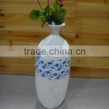 Tall ceramic flower vase for table decor
