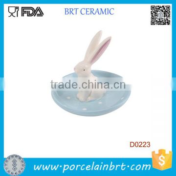 Bunny Ring Ceramic Plate Easter Gift