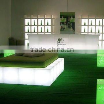 led bar furniture/led cube bed