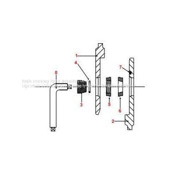 Bauer Double Wall Casing Conical Bolt ,Thread Ring