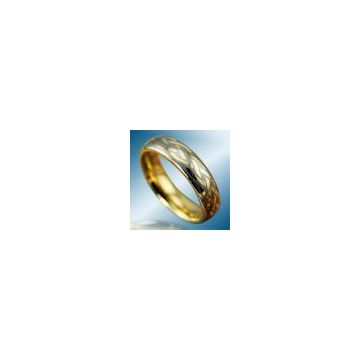6mm Width Gold Plated Dome Celtic Tungsten Ring