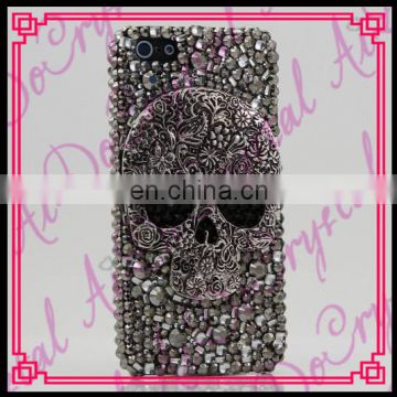 Aidocrystal skull bling crystal mobile accessories diamond cell phone case cover