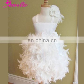 Couture Flower Girl Feather Dresses
