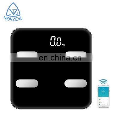 2021 Bathroom 180Kg Tempered Glass Platform Smart Blue Tooth Weighing Scale For Hotel