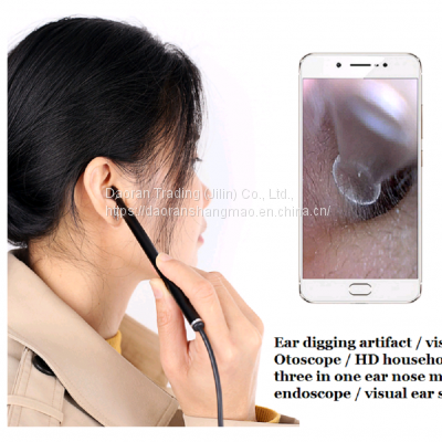 Ear digging artifact / visual Otoscope / HD household three in one ear nose mouth endoscope / visual ear spoon
