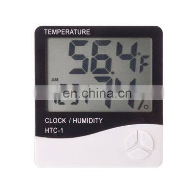 1PCS HTC-1 Indoor Room LCD Electronic Temperature Humidity Meter Digital Thermometer Hygrometer Weather Station Alarm Clock