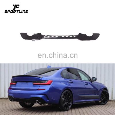 Black Painted ABS NEW 3 Series G20 Rear Diffuser Lip for BMW G28 330i M340i M Sport 2019 2020