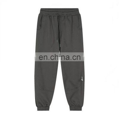 fashion customized design logo spandex thick fleece solid color sport joggers for men 2022