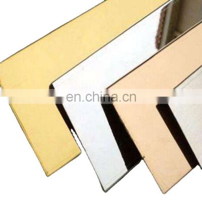 SUS304 Stainless metal sheet 0.8mm gold black mirror surface stainless steel plate