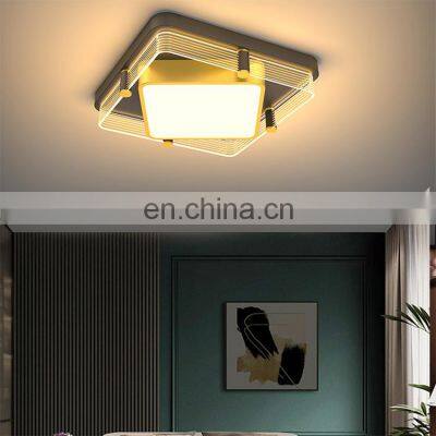 High Quality Decoration Indoor Black Gold Living Room Acrylic 36W 48W Modern Square LED Ceiling Lamp