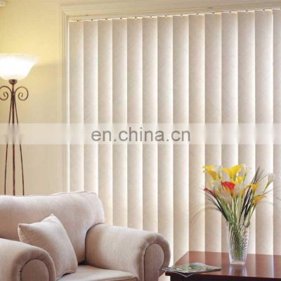 Vertical Blinds Shade Automatic Motorised Window Vinyl New Design 100% Polyester White Vertical Pattern French Window Customized