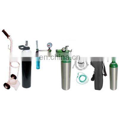 DOT Standard 0.5L/1.0L/2.6/ 3.9L/10.5L/15.7L/21.4L/28.9L Medical aluminum small bottle tank oxygen cylinder for hospital