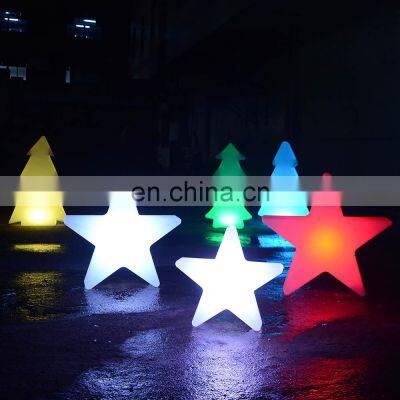 decorative running led lights for Christmas/illuminate outdoor tree room light decor five-pointed star led lights for decoration