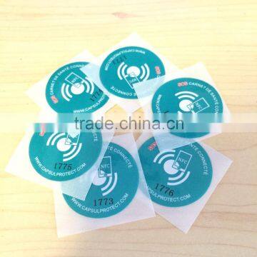 MDIY1631 printable programmable ntag 203 nfc tag/nfc sticker manufacture