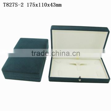 T827S High End Microfiber Plastic Jewelry Box Set