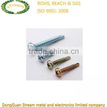 Zinc plating pan head self drilling screw