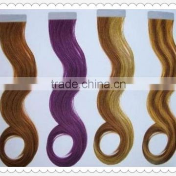 fashional 2013 hot sell high quality tape hair extensions body wave