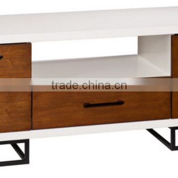 2016 Midcentury style White Console Table, New Scandinavian style Media Console Storage, Sleek and Stylish TV Console Table