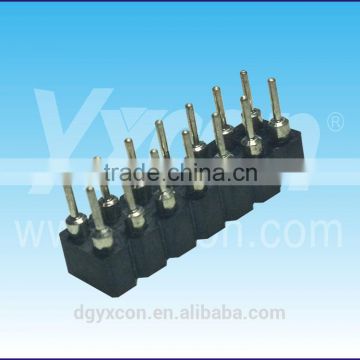 High quality 2.54mm pitch dual row 180 degree round female header connector