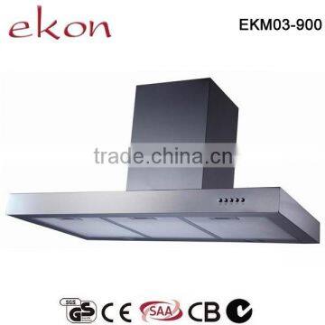 T Shaped Style 90 cm Push Button Switch Wall Range Hood