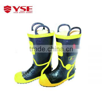 Firefighter footwear yellow safety rubber boots,firefighter rubber boots