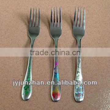 Stainless steel dessert fork with mirror polishing and Factoy directly in Jieyang