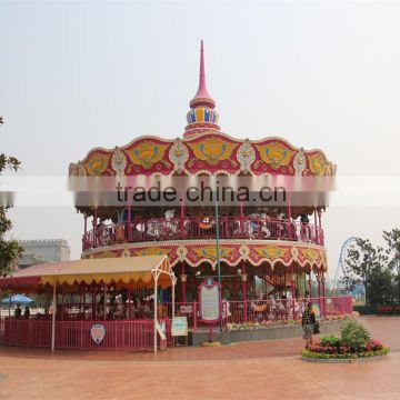 Hot sale amusement park rides luxury double carousel