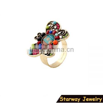 >>New model SW16472 unique adjustable colorful butterfly finger ring/