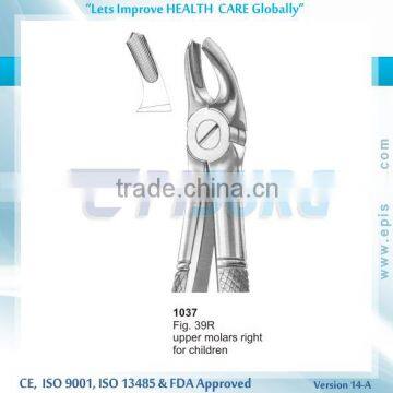 Extraction Forceps, upper molars right for children, Fig 39R, Periodontal Oral Surgery