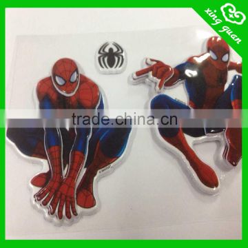 New glitter cartoon spider-man 3D puffy sticker