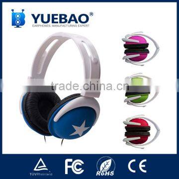 fashion colorful wired free samples headphnoe with cheap price