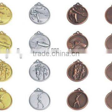 Commonly used gold silver bronze sport award neck metal medallion medal