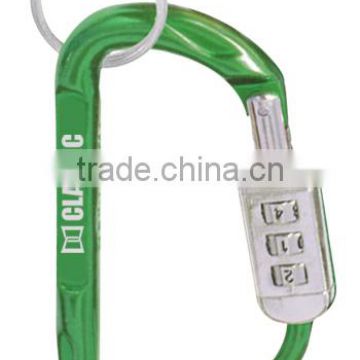 Promotional Forged Aluminum Carabiner Combination Lock